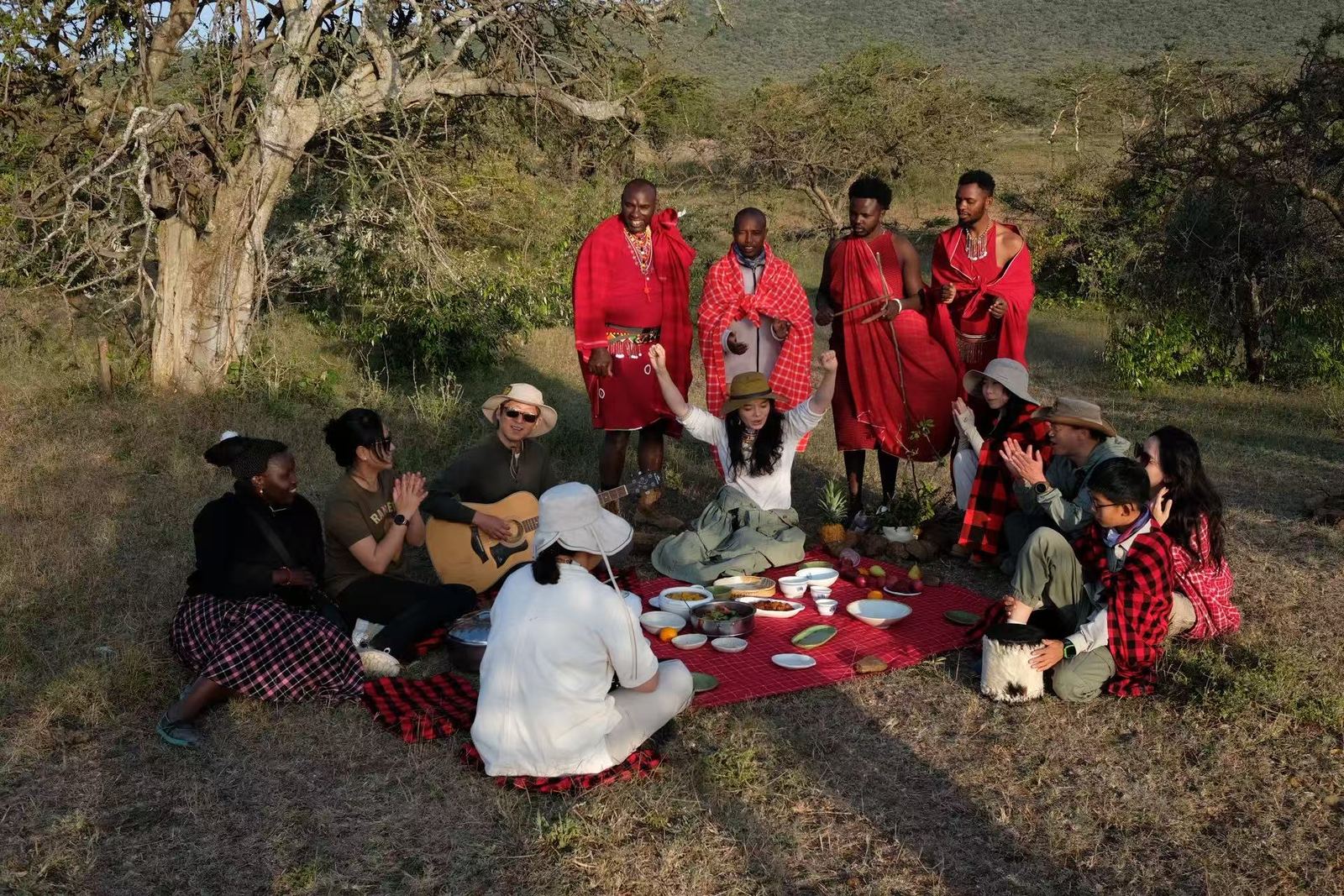 A bush lunch with Maasai hosts